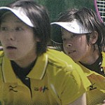 第７回アジア選手権　日本代表選考　女子優勝　上原絵里・阿部悠梨（ナガセケンコー）
