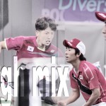 キムドンフン・キムボムジュン vs. 桂拓也・中本圭哉　アジア競技大会男子ダブルス準々決勝
