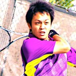 世界選手権代表の技術　背走背面ショット！！　２０１３東アジア競技大会での柴田章平　The Art of Soft tennis